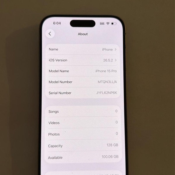 Apple iPhone 15 Pro - Unlocked, 128 GB, White, A2848