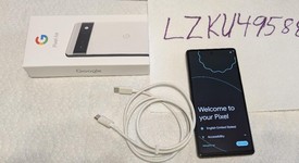 Good
													Google Pixel 6a - Unlocked, Chalk, 128 GB, 6 GB, GX7AS, photo 1 of 5