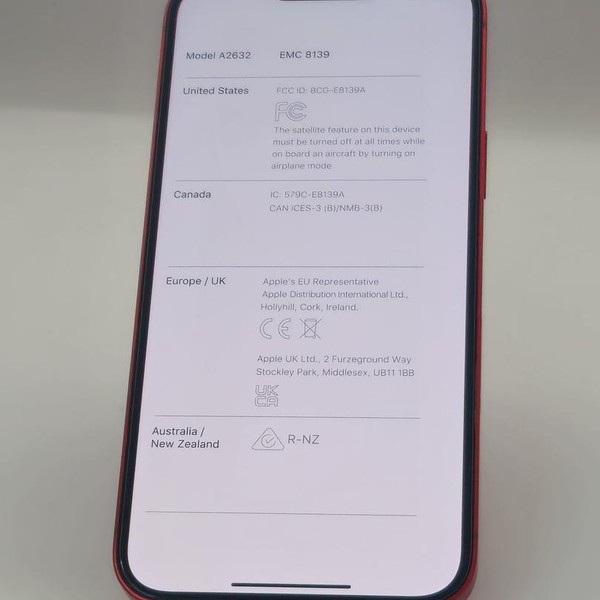 Apple iPhone 14 Plus - Unlocked, 128 GB, Red, A2632