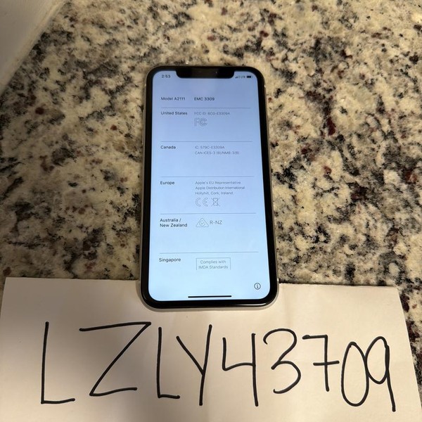 Apple iPhone 11 - Unlocked, 64 GB, White, A2111