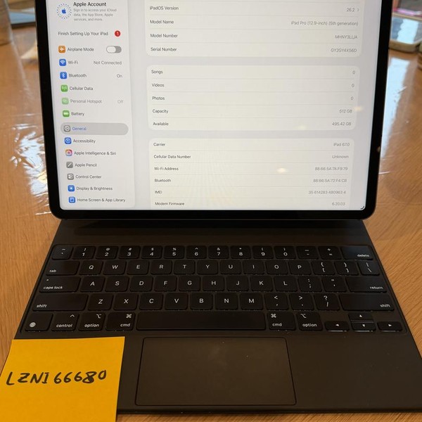 Apple iPad Pro 12.9 inch 5th Gen 2021 - Unlocked, 512 GB, Gray