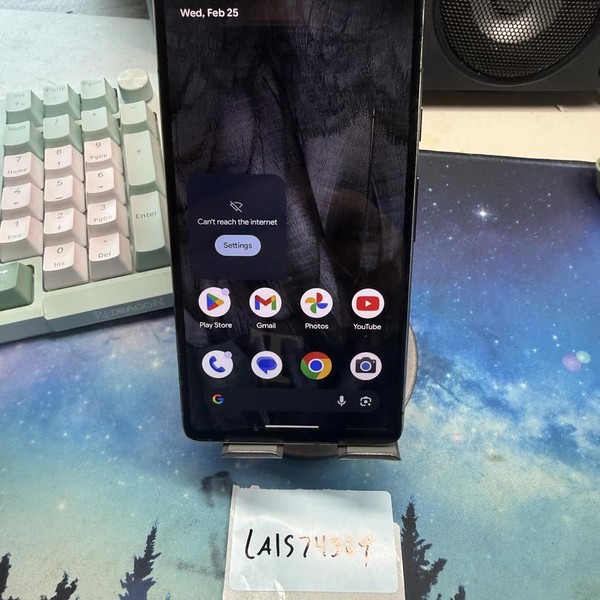 Google Pixel 7 - T-Mobile, 128 GB, Obsidian, 8 GB, GVU6C, Sub-6 5G