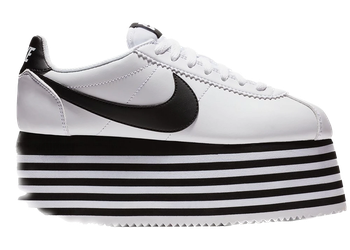 Nike Cortez Platform Comme des Garcons White Black (Women's) for sale