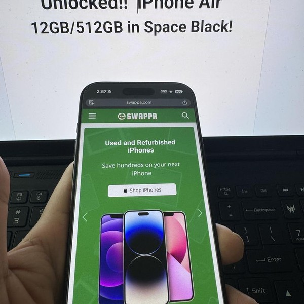 Apple iPhone Air - Unlocked, 512 GB, Space Black, A3260