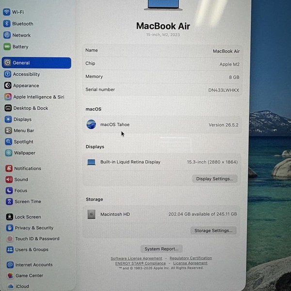 MacBook Air 2023 (M2) - 15 inch - 256 GB, Starlight, 8 GB, Apple M2