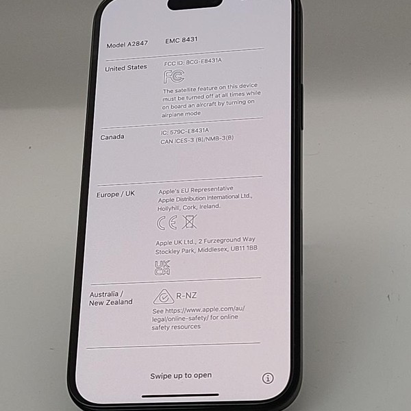 Apple iPhone 15 Plus - AT&T, 128 GB, Black, A2847