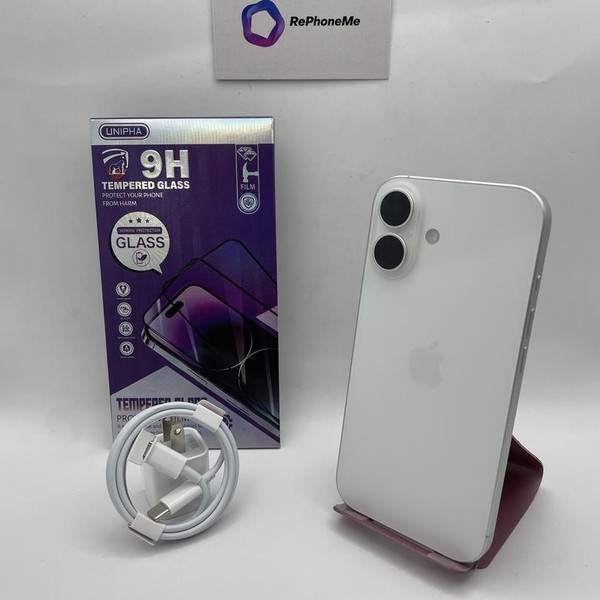 Apple iPhone 16 Plus - Unlocked, 128 GB, White, A3082