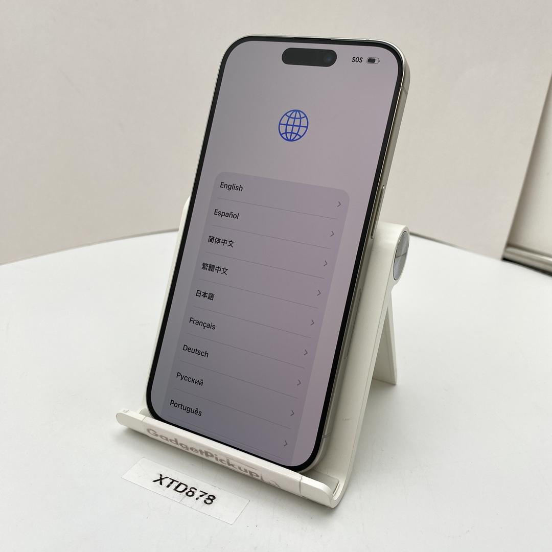 Apple iPhone 15 Pro - Unlocked, White, 128GB, A2848 - LAAU20231