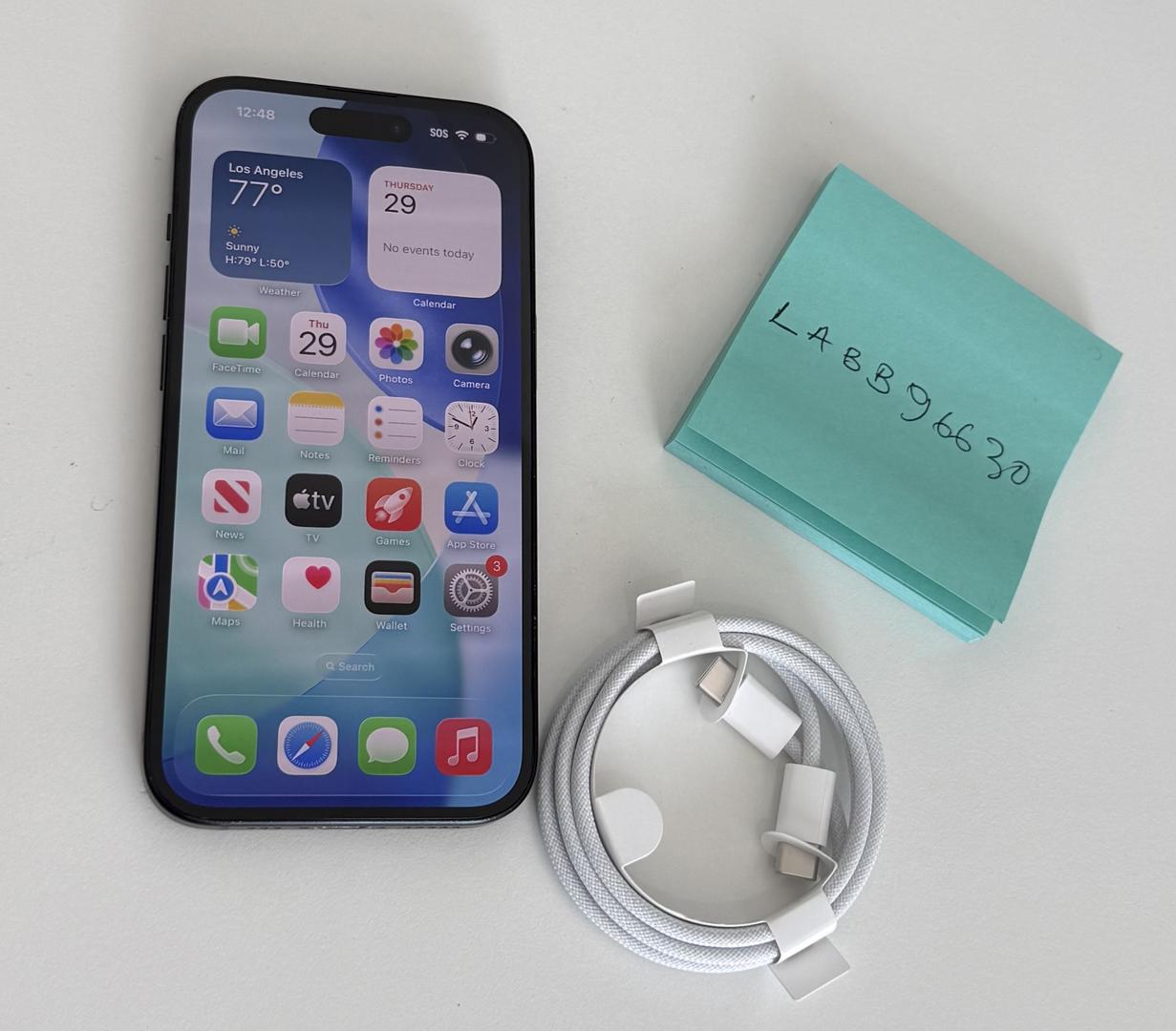 Apple iPhone 15 - Unlocked, 128GB, Black, A2846 - LABB96630 - Swappa