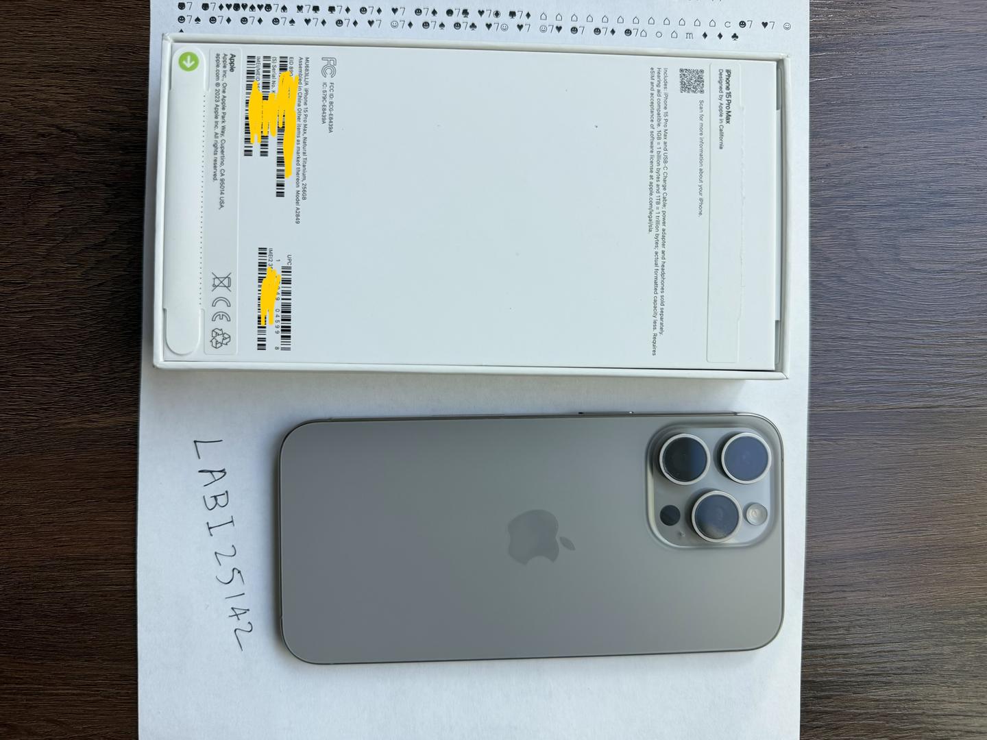 Apple iPhone 15 Pro Max - Unlocked, 256GB, Natural, A2849