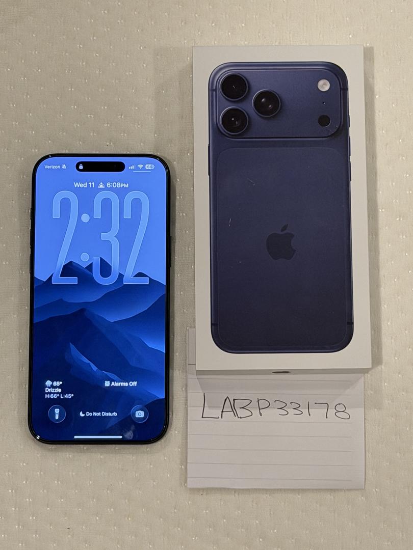 Apple iPhone 17 Pro Max - Unlocked, 2TB, Deep Blue, A3257