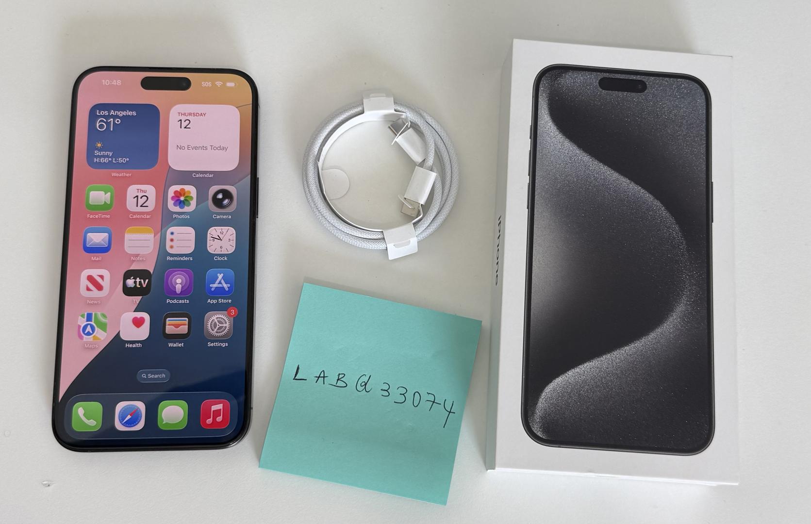 Apple iPhone 15 Pro Max - Unlocked, 256GB, Black, A2849