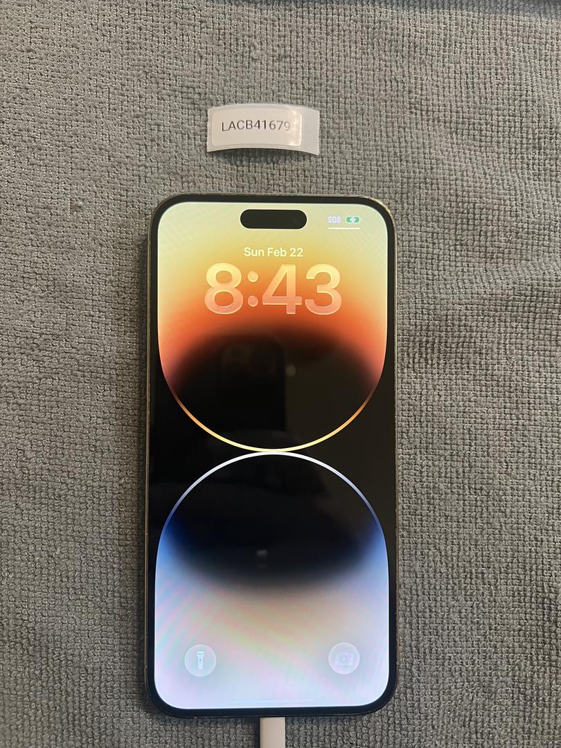 Apple iPhone 14 Pro Max - Unlocked, 128GB, Gold, A2651 - LACB41679