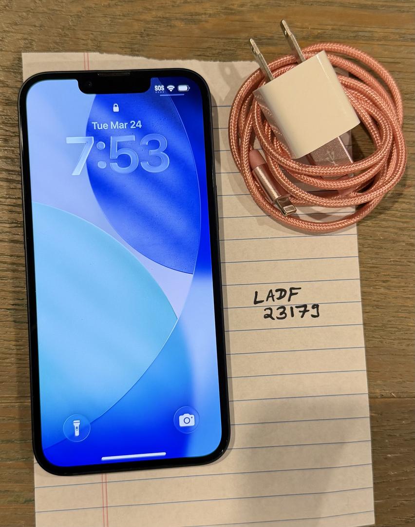 Apple iPhone 13 - Unlocked, 128GB, Midnight, A2482 - LADF23179