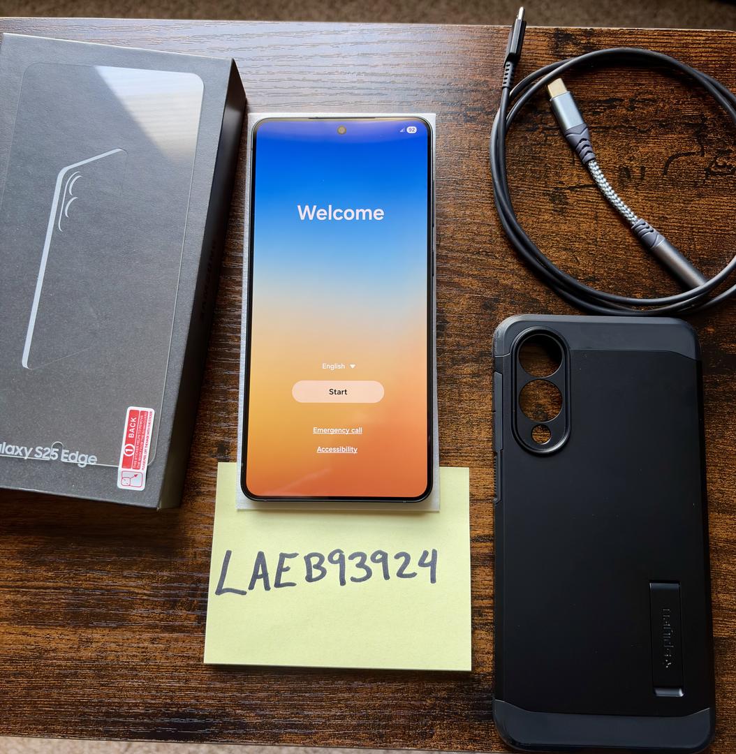 Samsung Galaxy S25 Edge - Unlocked, 512GB, Jetblack, 12GB, SM-S937U1 ...