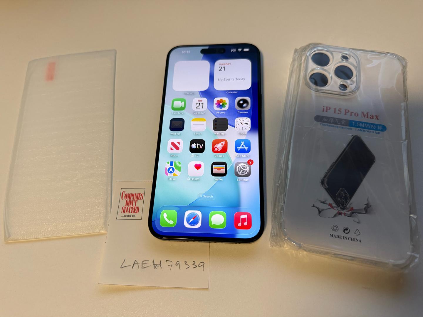 Apple iPhone 15 Pro Max - Unlocked, 512GB, Blue, A2849 - LAEH79339