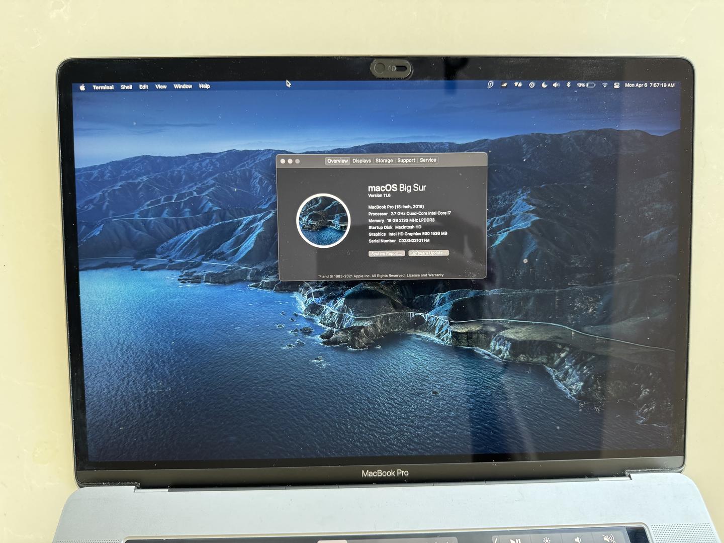 MacBook Pro 2016 (With Touch Bar) - 15 inch - Product Guide, Specs