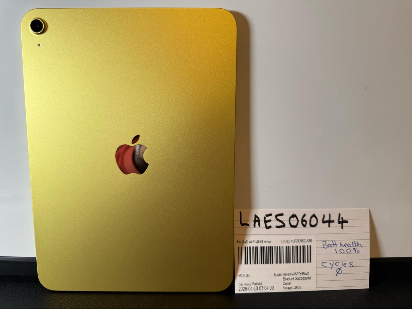 Apple iPad (11th Gen) - Wi-Fi, 128GB, Yellow, A3354 - LAES06044