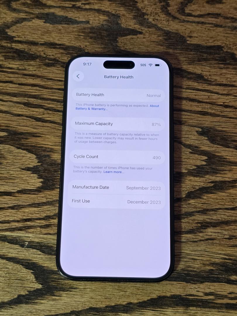 Apple iPhone 15 Pro - Unlocked, 256GB, Black, A2848 - LAFB86429