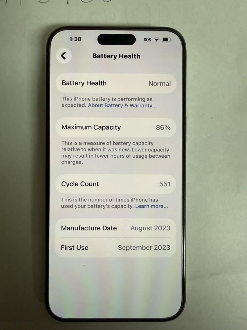 Apple iPhone 15 Pro Max - Unlocked, 256GB, Natural, A2849