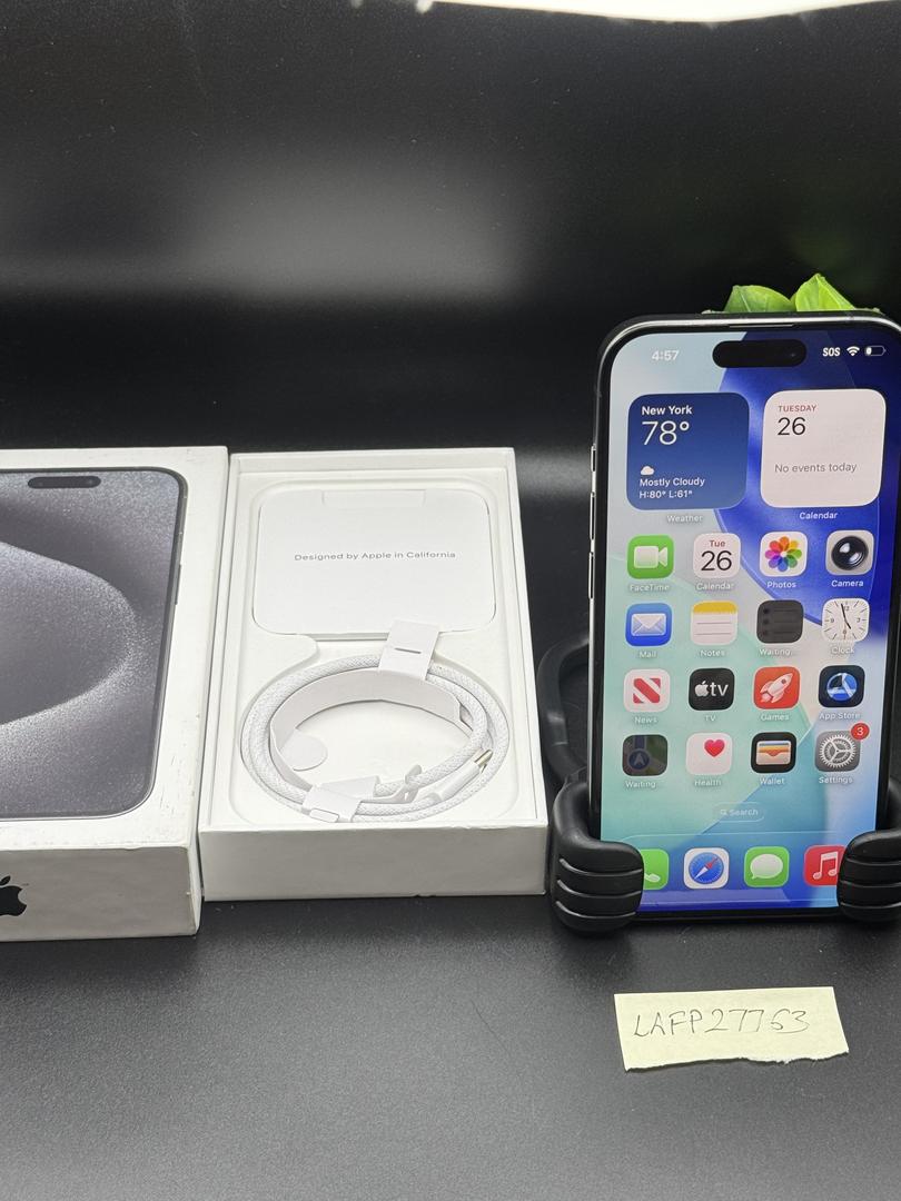 Apple iPhone 15 Pro - Unlocked, 256GB, Black, A2848 - LAFP27763