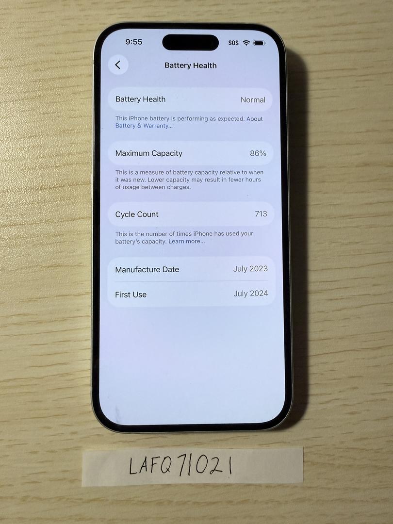 Apple iPhone 15 - Unlocked, 128GB, Blue, A2846 - LAFQ71021 - Swappa