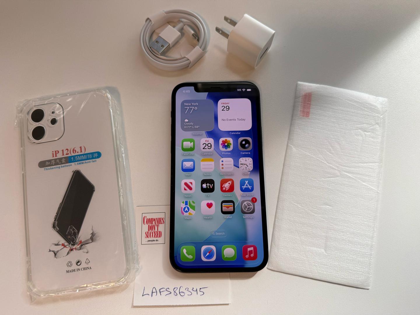 Apple iPhone 12 - Unlocked, 64GB, Black, A2172 - LAFS86345 - Swappa