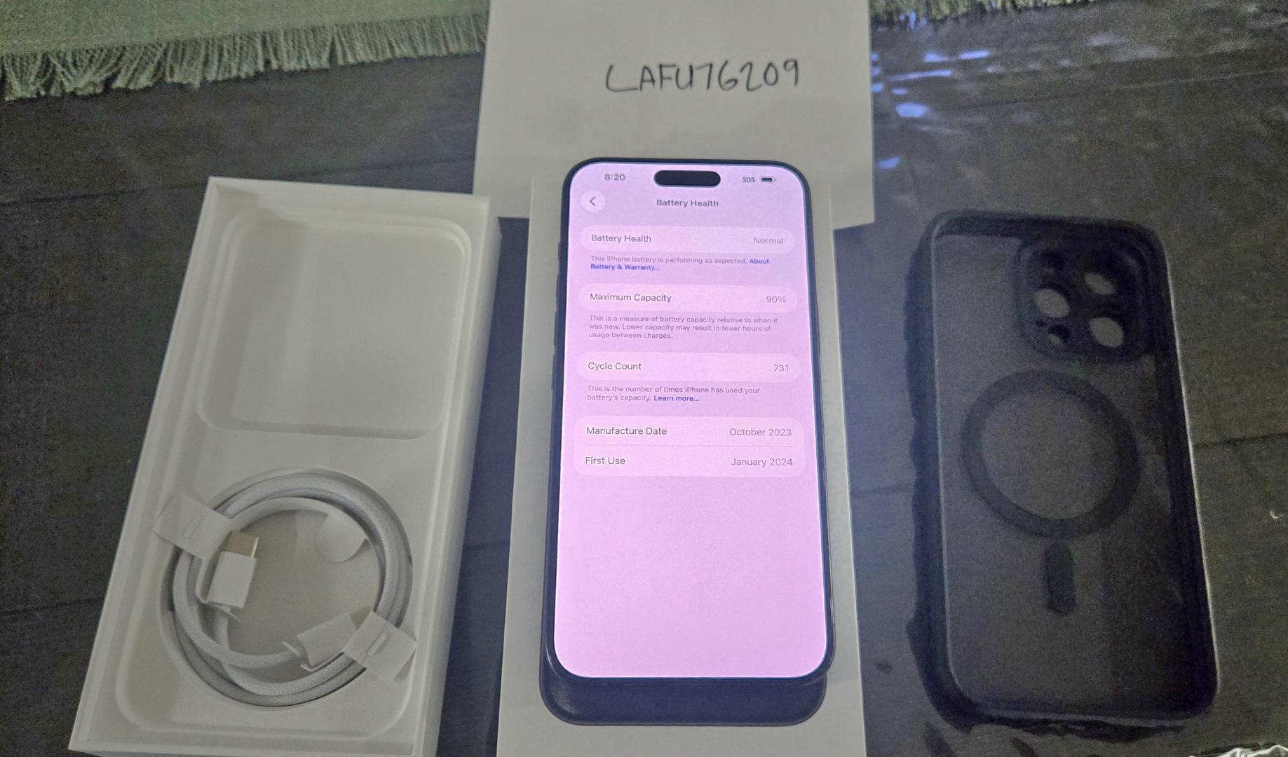 Apple iPhone 15 Pro Max - Unlocked, 512GB, Black, A2849
