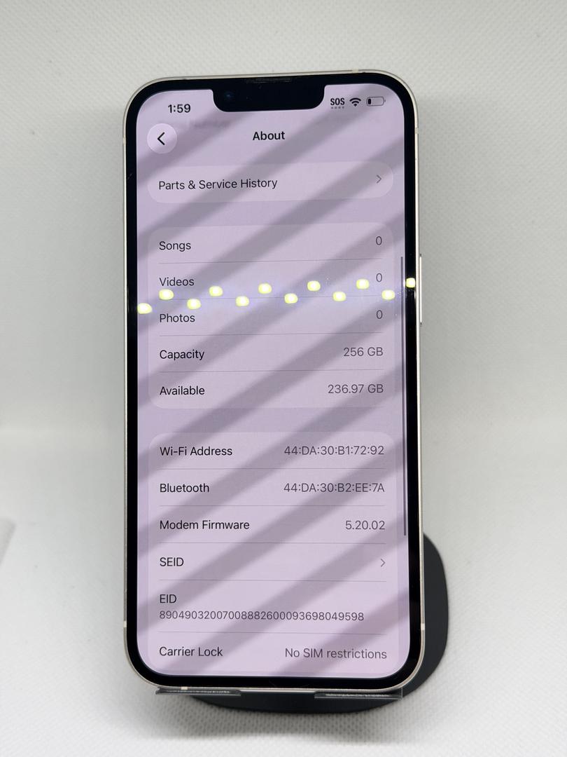 Apple iPhone 13 - Unlocked, 256GB, Starlight, A2482 - LAGM96560