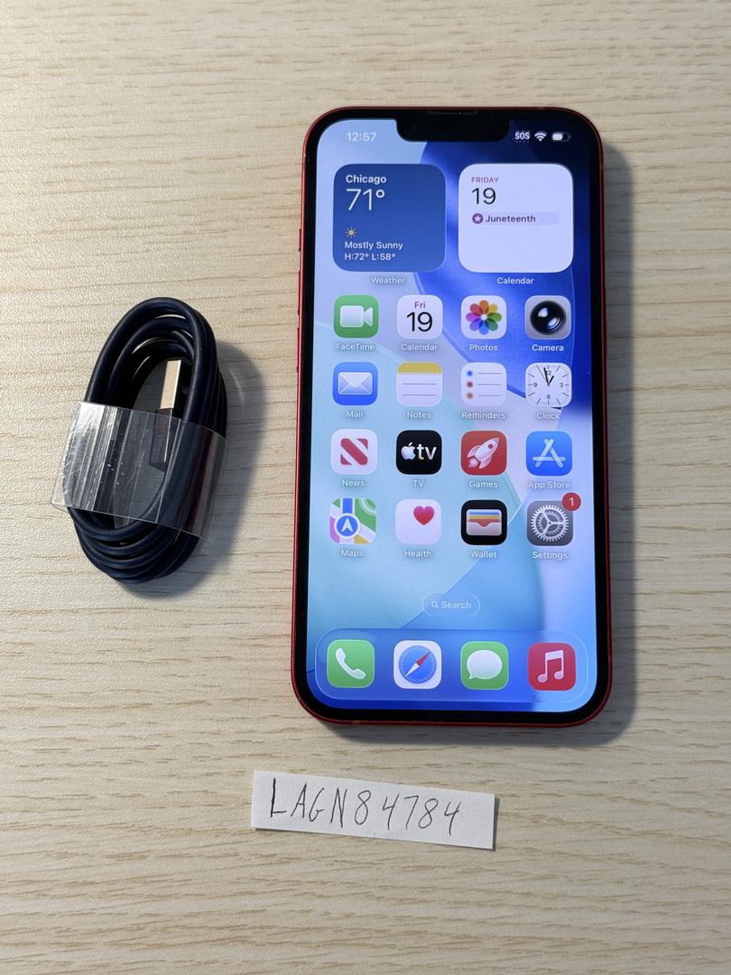Apple iPhone 13 - Unlocked, 128GB, Red, A2482 - LAGN84784 - Swappa