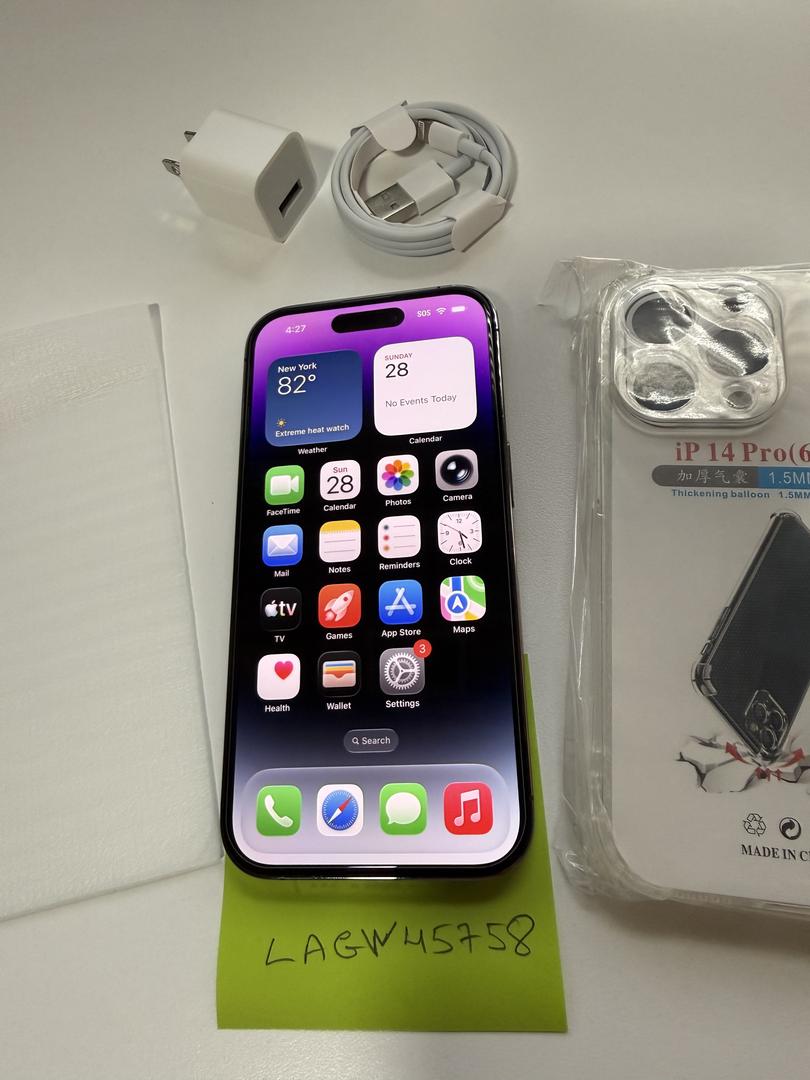 Apple iPhone 14 Pro - Unlocked, 128GB, Purple, A2650 - LAGW45758