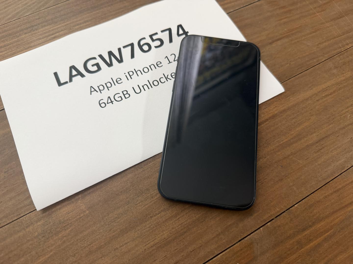 Apple iPhone 12 - Unlocked, 64GB, Black, A2172 - LAGW76574 - Swappa