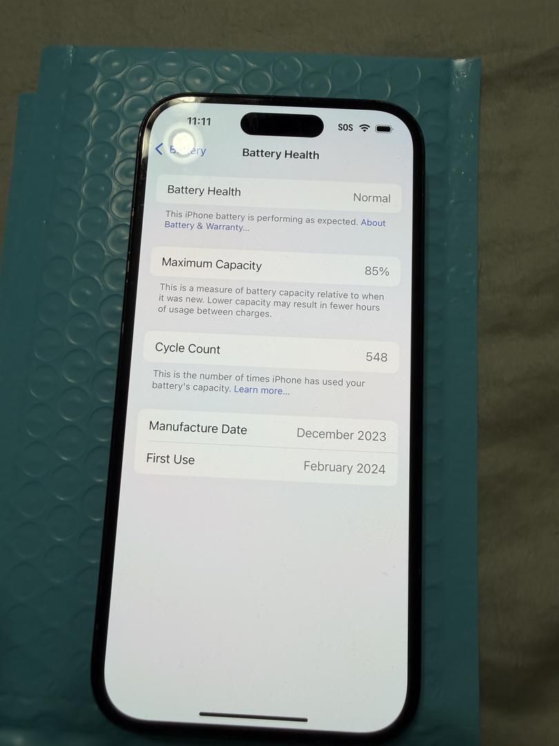 Apple iPhone 15 - Unlocked, 128GB, Black, A2846 - LAGX03182 - Swappa