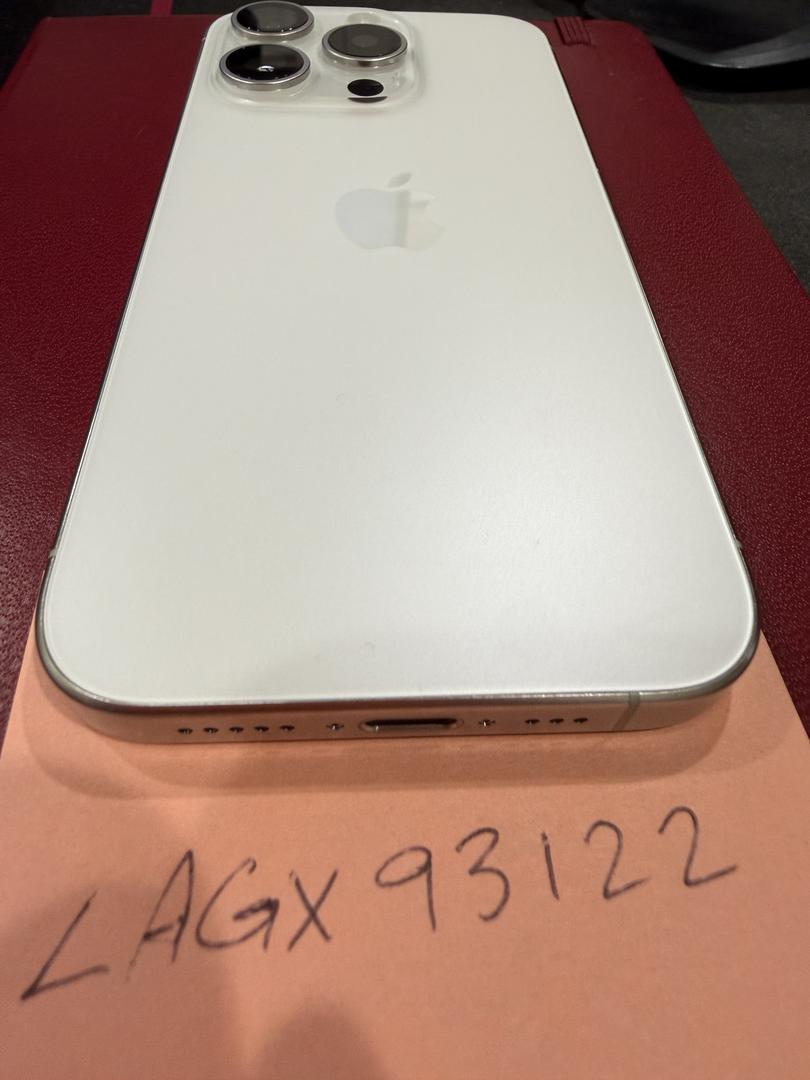 Apple iPhone 15 Pro - Unlocked, 128GB, White, A2848 - LAGX93122