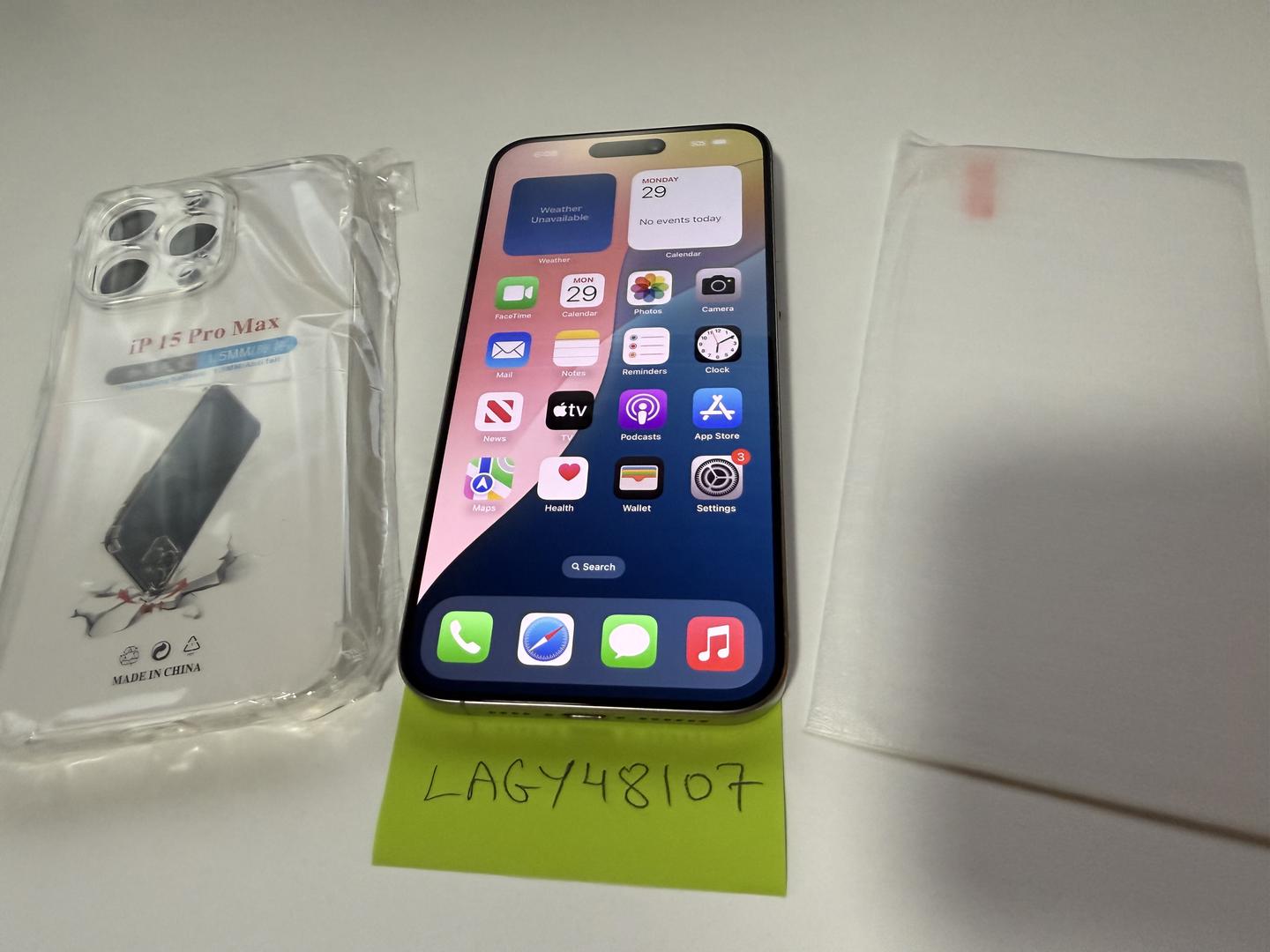 Apple iPhone 15 Pro Max - Unlocked, 256GB, Natural, A2849