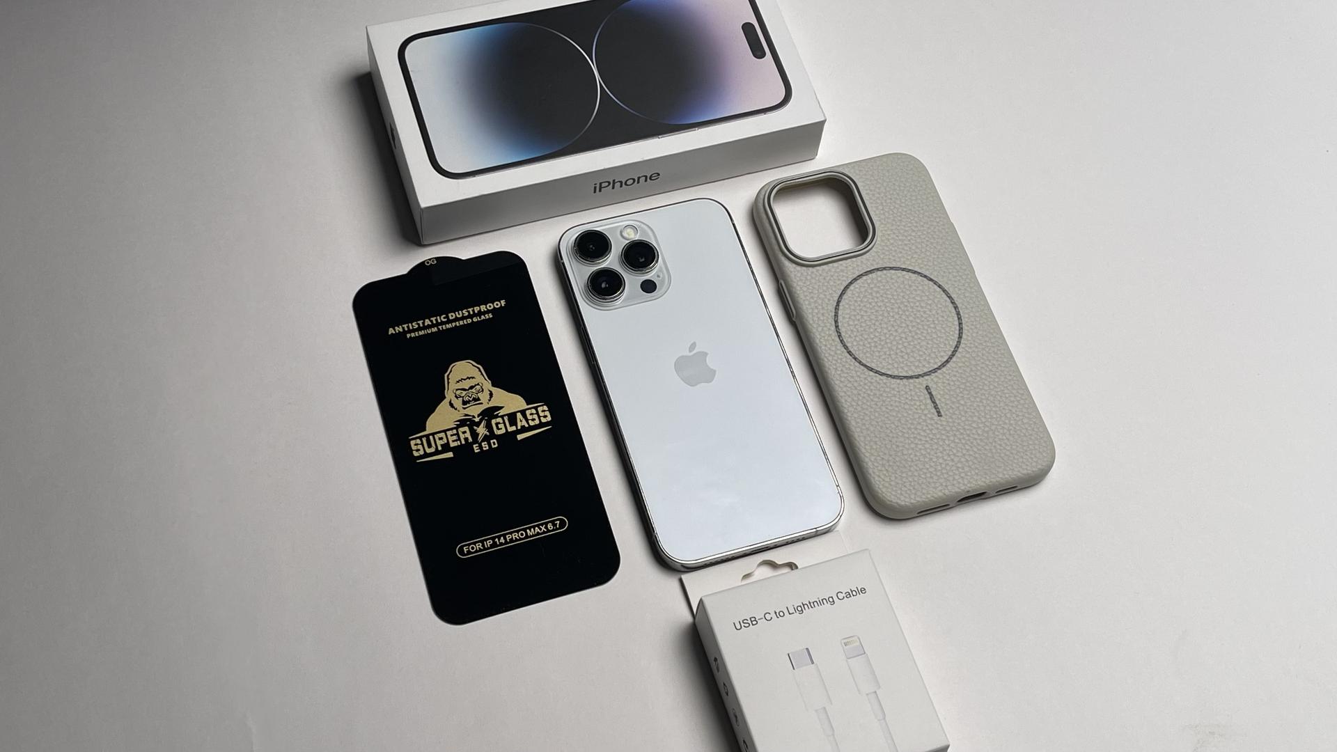 Apple iPhone 14 Pro Max - Unlocked, 128GB, Silver, A2651
