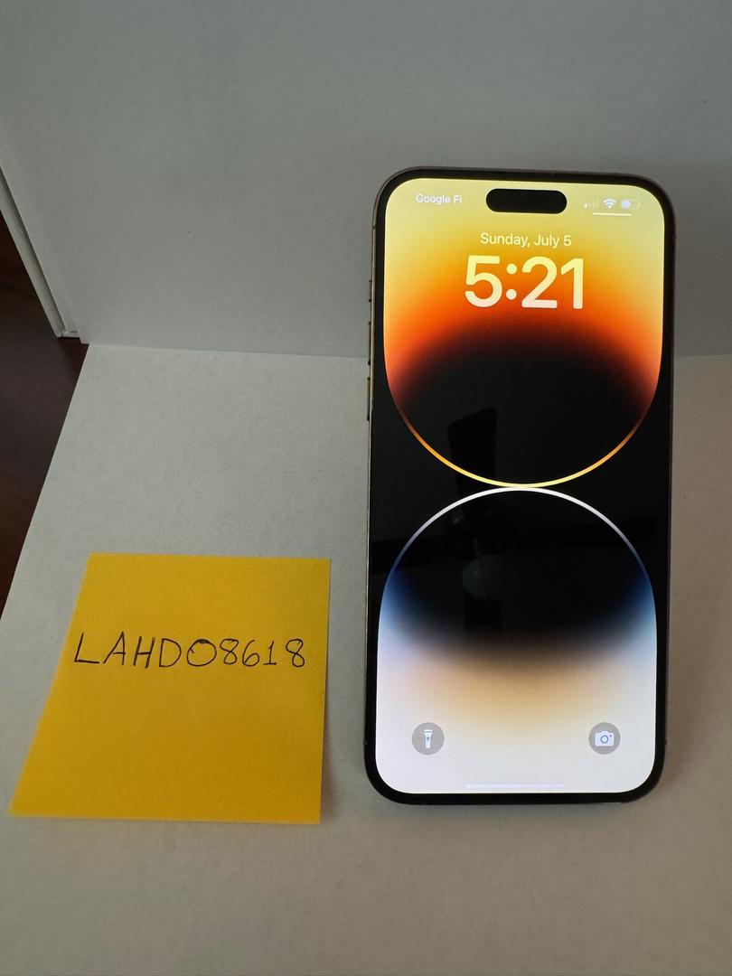 Apple iPhone 14 Pro Max - Unlocked, 128GB, Gold, A2651 - LAHD08618