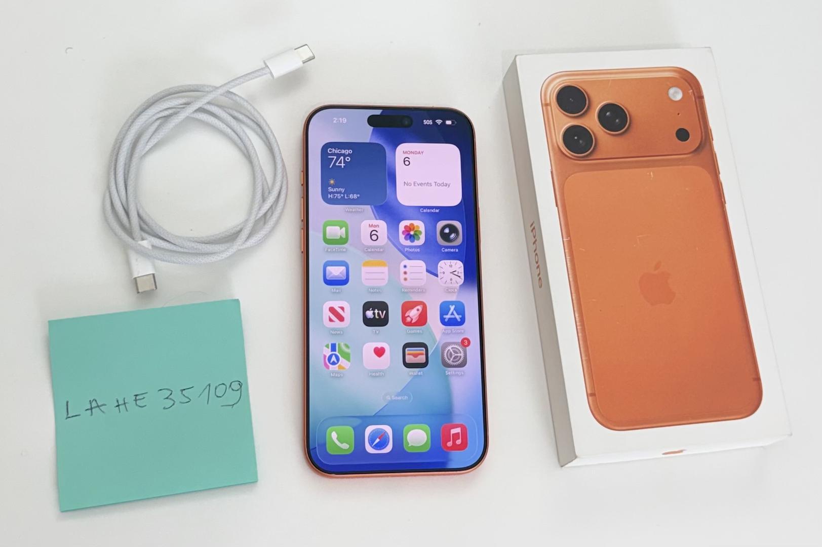 Apple iPhone 17 Pro Max - Unlocked, 256GB, Cosmic Orange, A3257