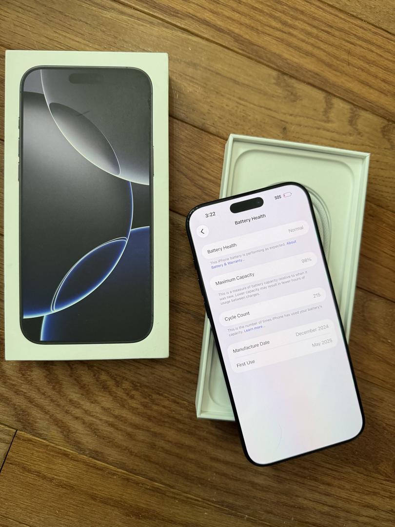 Apple iPhone 16 Pro Max - Unlocked, 256GB, Black, A3084