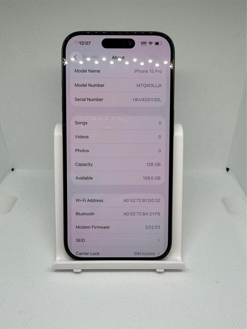 Apple iPhone 15 Pro - T-Mobile, 128GB, Black, A2848 - LAHJ21432