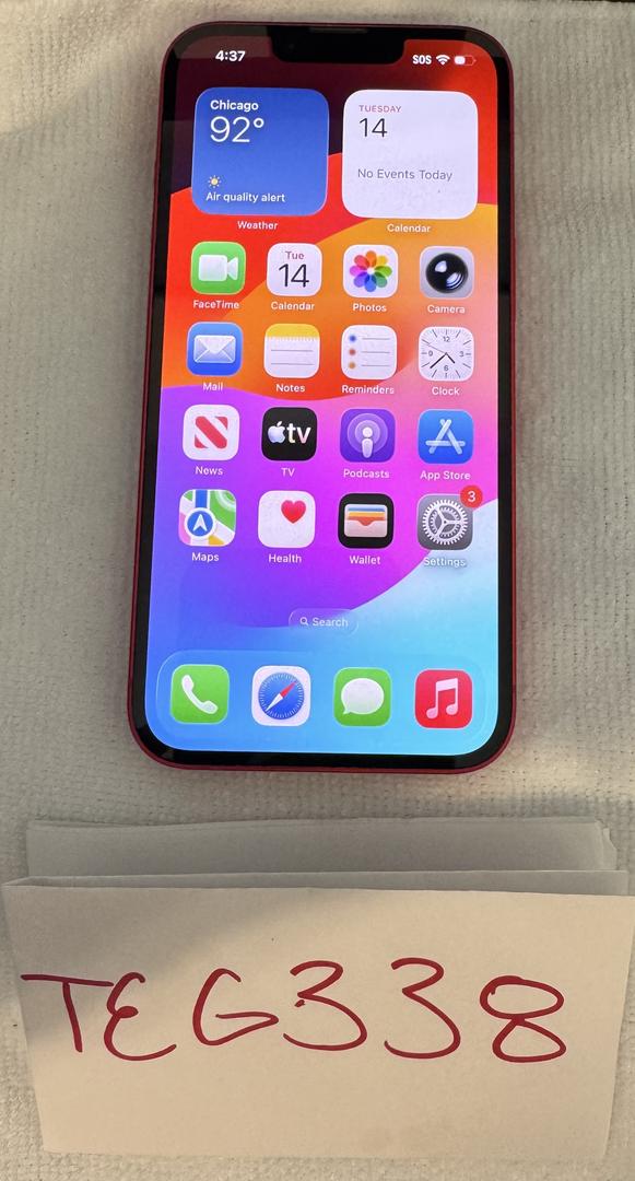 Apple iPhone 14 - Verizon, 128GB, Red, A2649 - LAHM74085 - Swappa