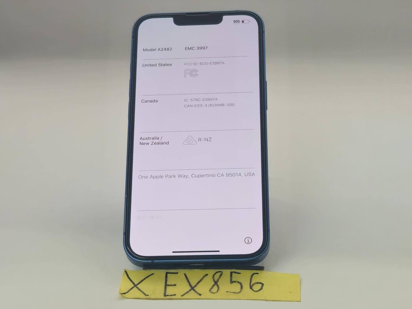 Apple iPhone 13 - Desbloqueado, 128 GB, Azul, A2482 2