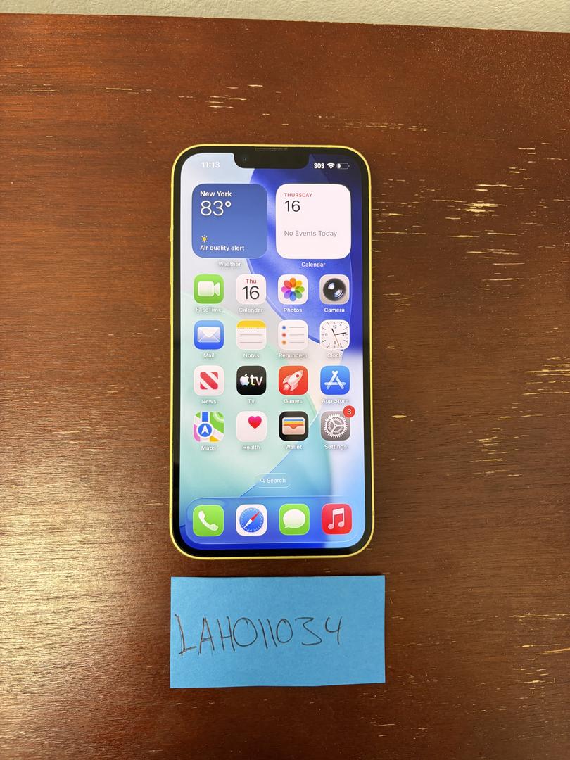 Apple iPhone 14 - Unlocked, 128GB, Yellow, A2649 - LAHO11034 - Swappa