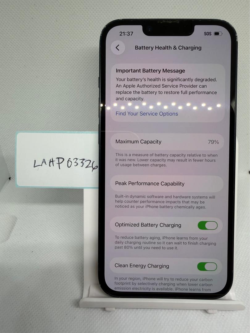 Apple iPhone 14 - Unlocked, 128GB, Midnight, A2649 - LAHP03326