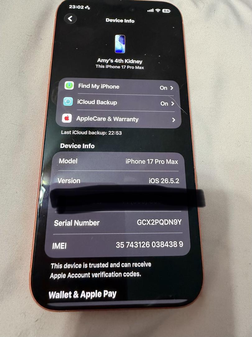 iPhone17pro MIページ Apple iPhone 17 Pro Max - Unlocked, 512GB, Cosmic Orange, A3257