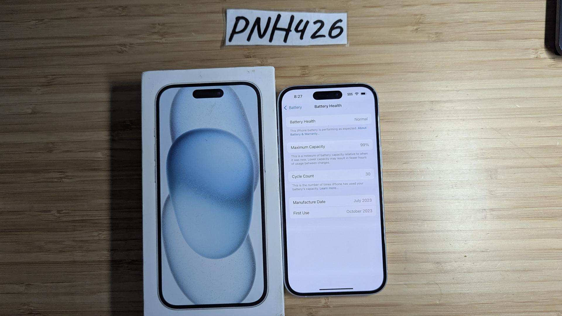 Apple iPhone 15 - Unlocked, 128GB, Blue, A2846 - LAHS92511 - Swappa