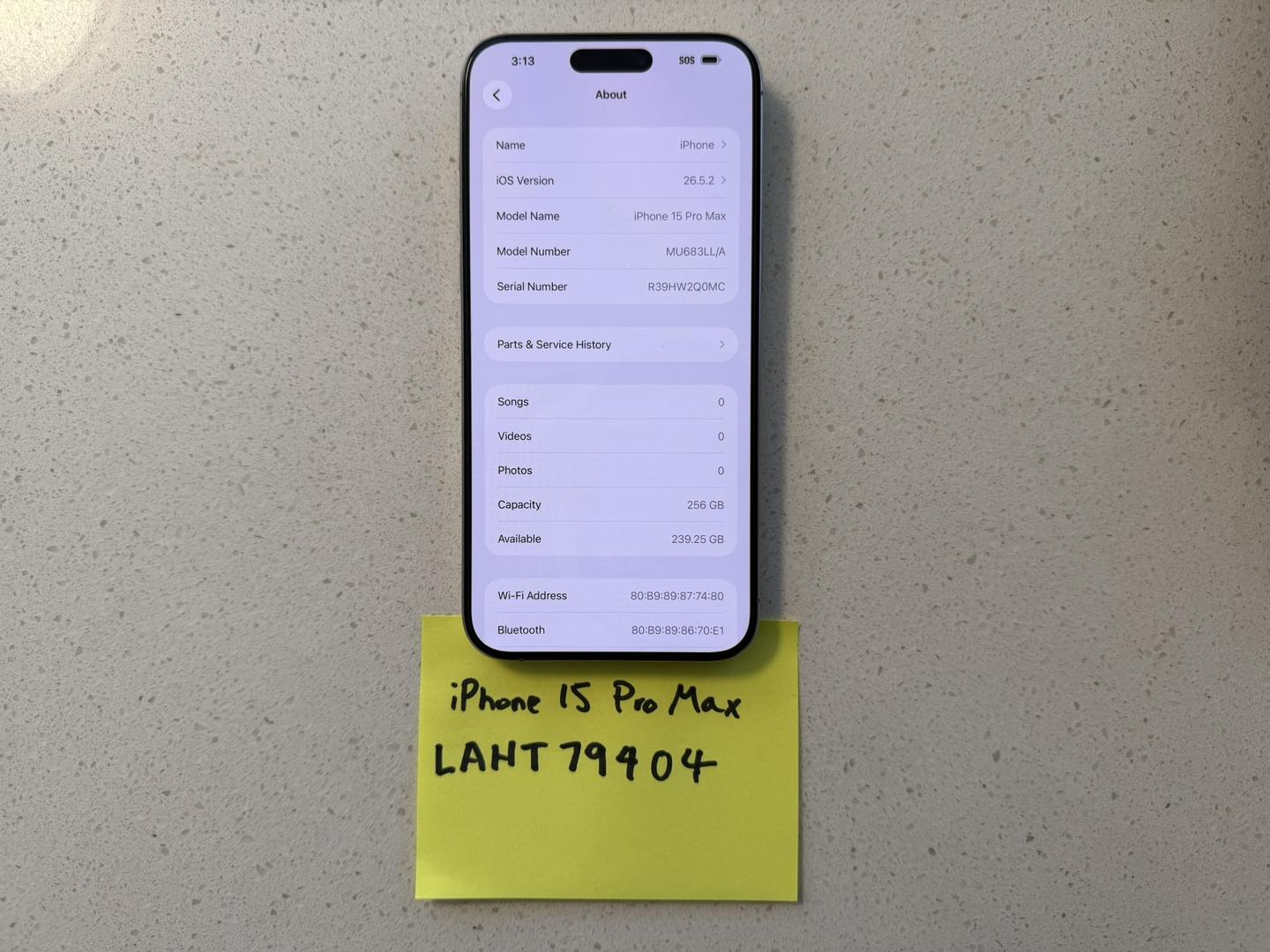 Apple iPhone 15 Pro Max - Unlocked, 256GB, Natural, A2849