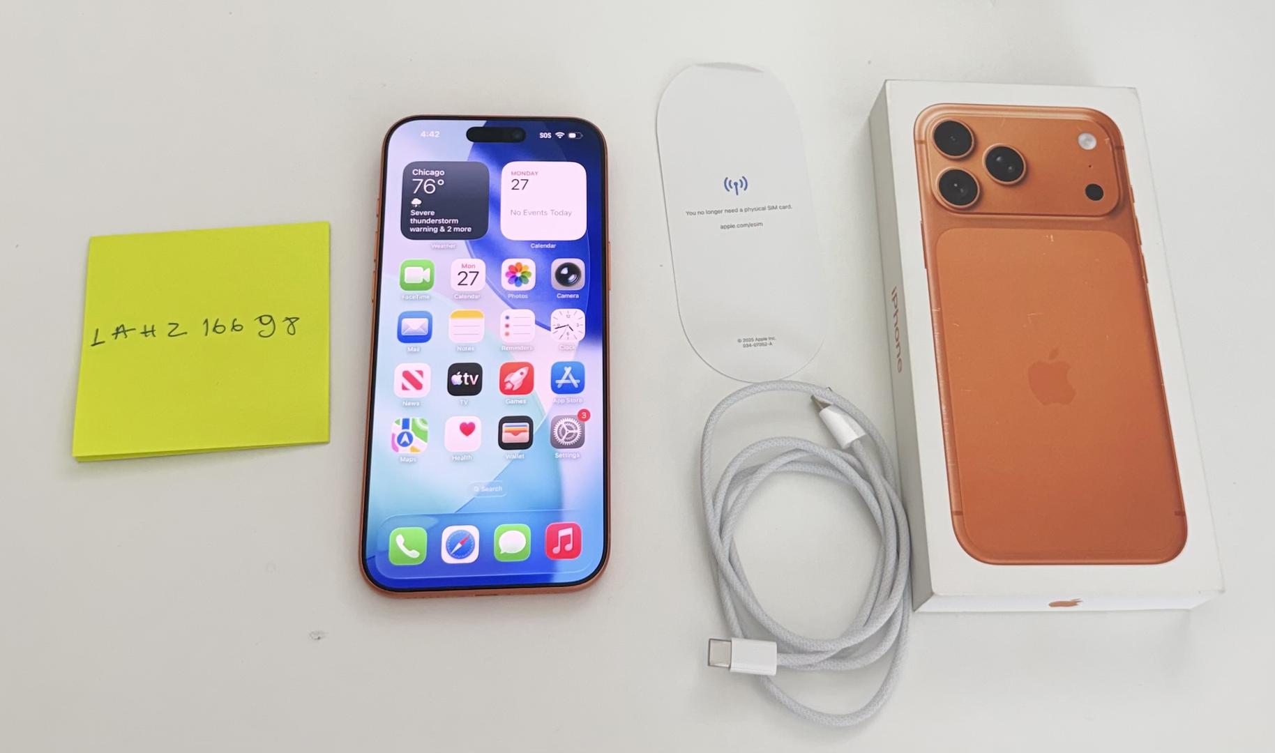 Apple iPhone 17 Pro Max - Unlocked, 256GB, Cosmic Orange, A3257