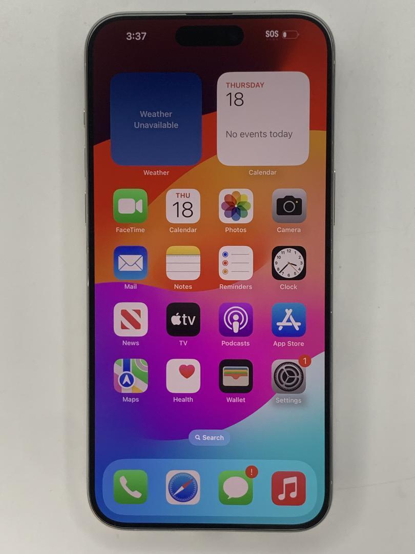 Apple iPhone 15 Pro Max - Unlocked, 256GB, White, A2849