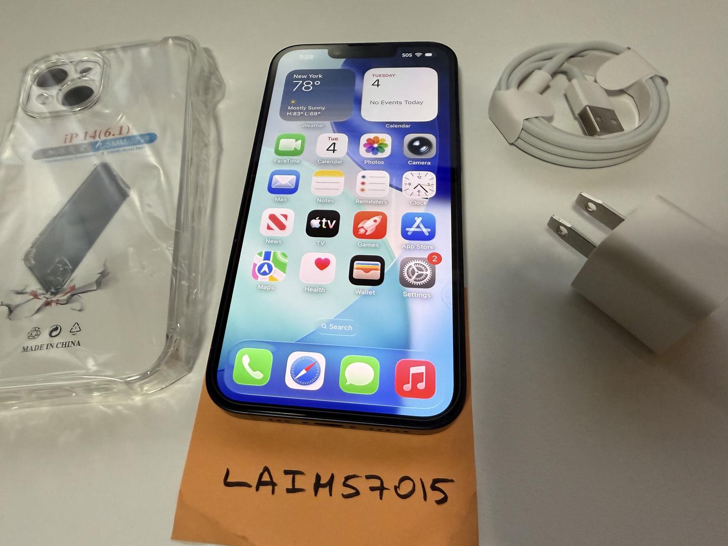 Apple iPhone 14 - Unlocked, 128GB, Midnight, A2649 - LAIH57015